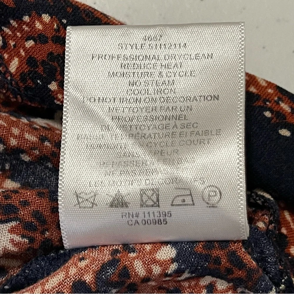 Tory Burch Silk Paisley Print Mandarin Collar Tunic Top XS